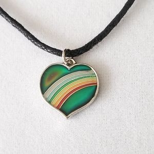 Rainbow 💙 Charm Braided Cord Necklace